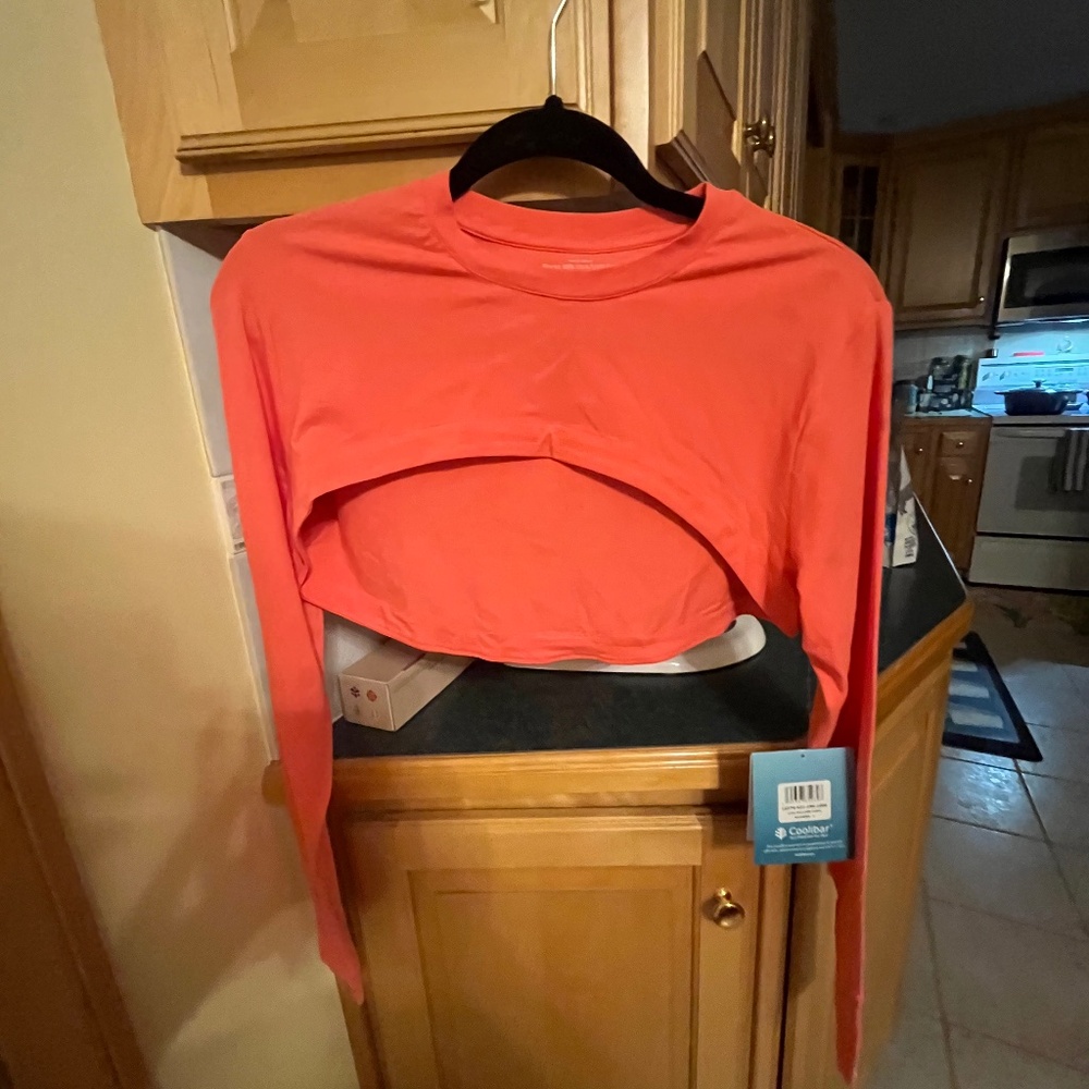 NWT Coolibar Orange “Luna Shrug,” L